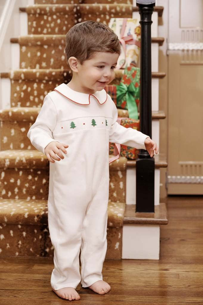 Samuel Smocked Romper- Heavy Weight|13154
