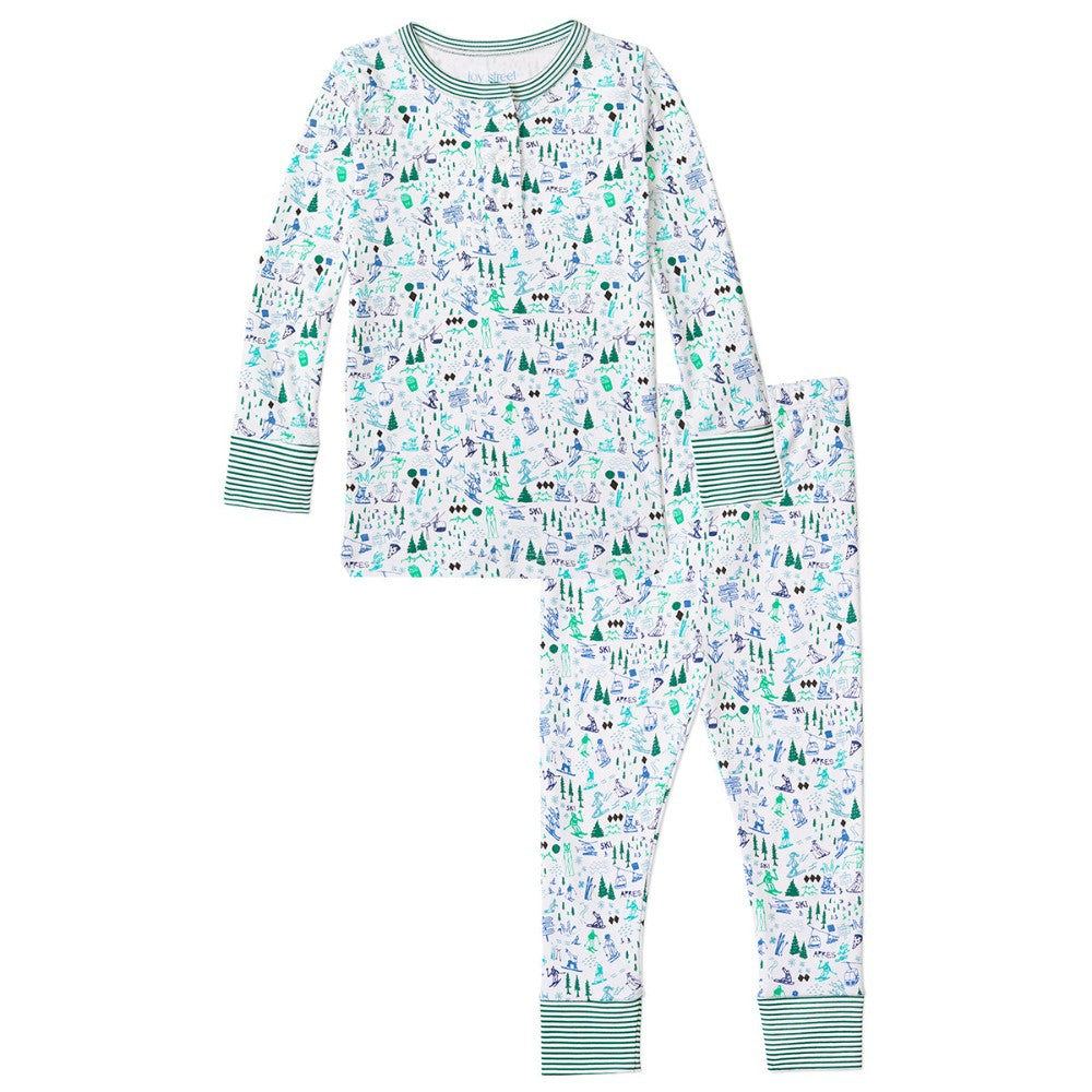 Après Ski Two Piece Kids Henley Pajamas|6208