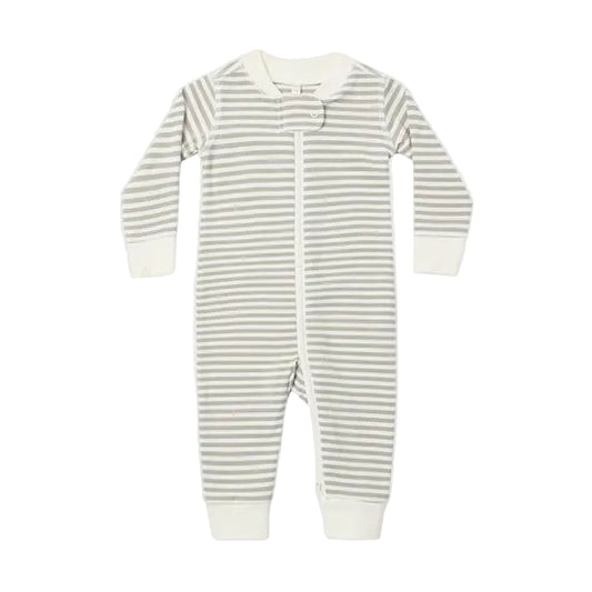 Zip Long Sleeve Sleeper - Laurel Stripe|12373