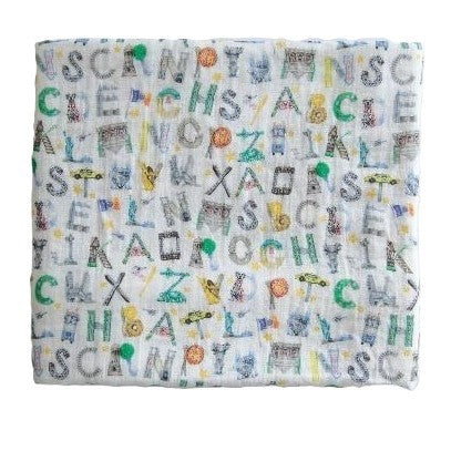 NYC Alphabet Soup Shawl Blanket|7291