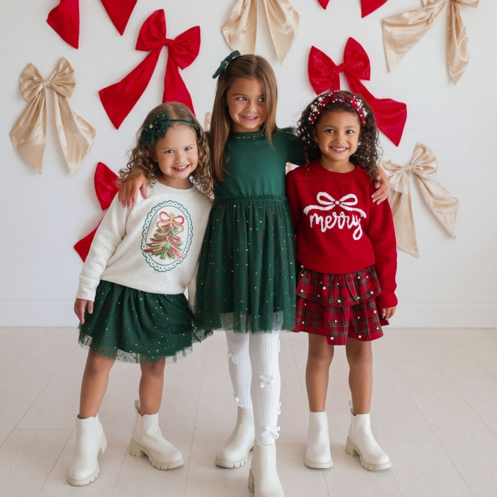 Christmas Tartan Pearl Skirt|13223