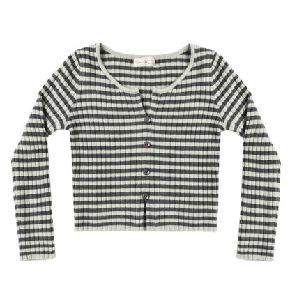 Long Sleeve Knit Tee Midnight Stripe|11878
