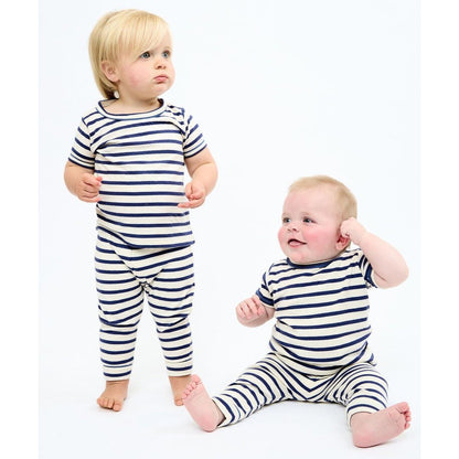 Willie Baby T-Shirt, Navy Stripe|10512