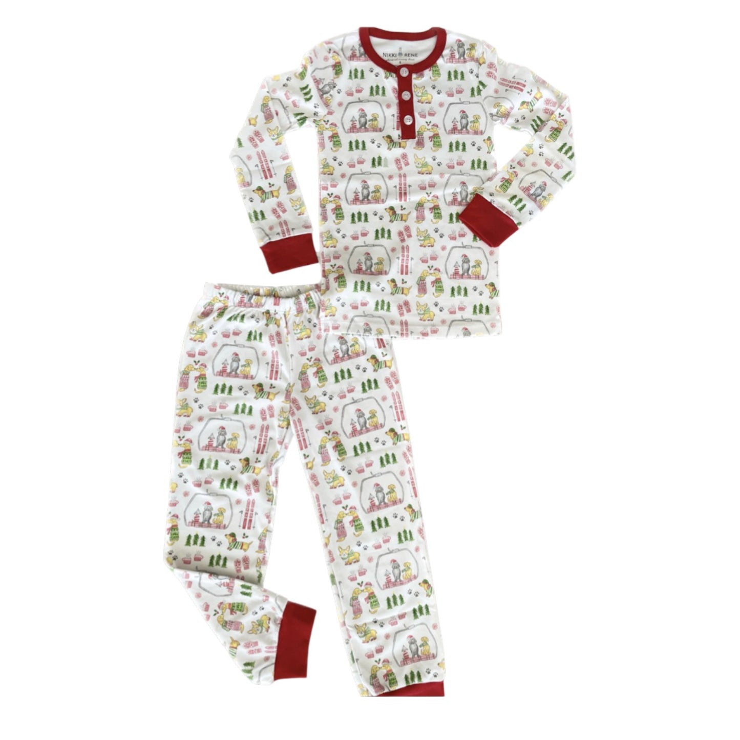 Snow Dogs Kids 2 Piece Pajamas