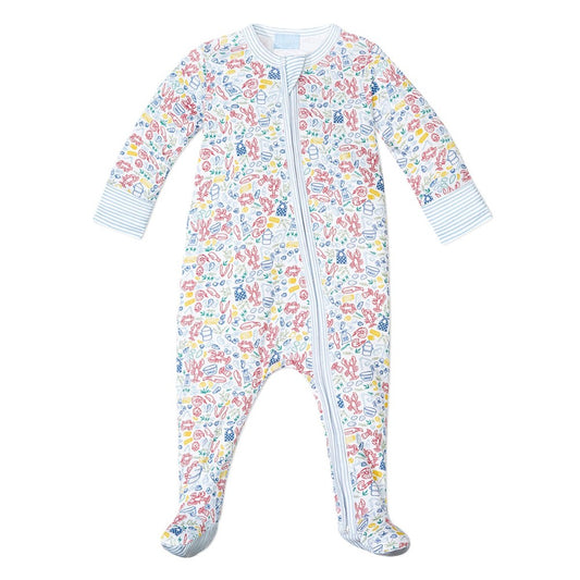 Lobster Bake Zip Baby Onesie|7416