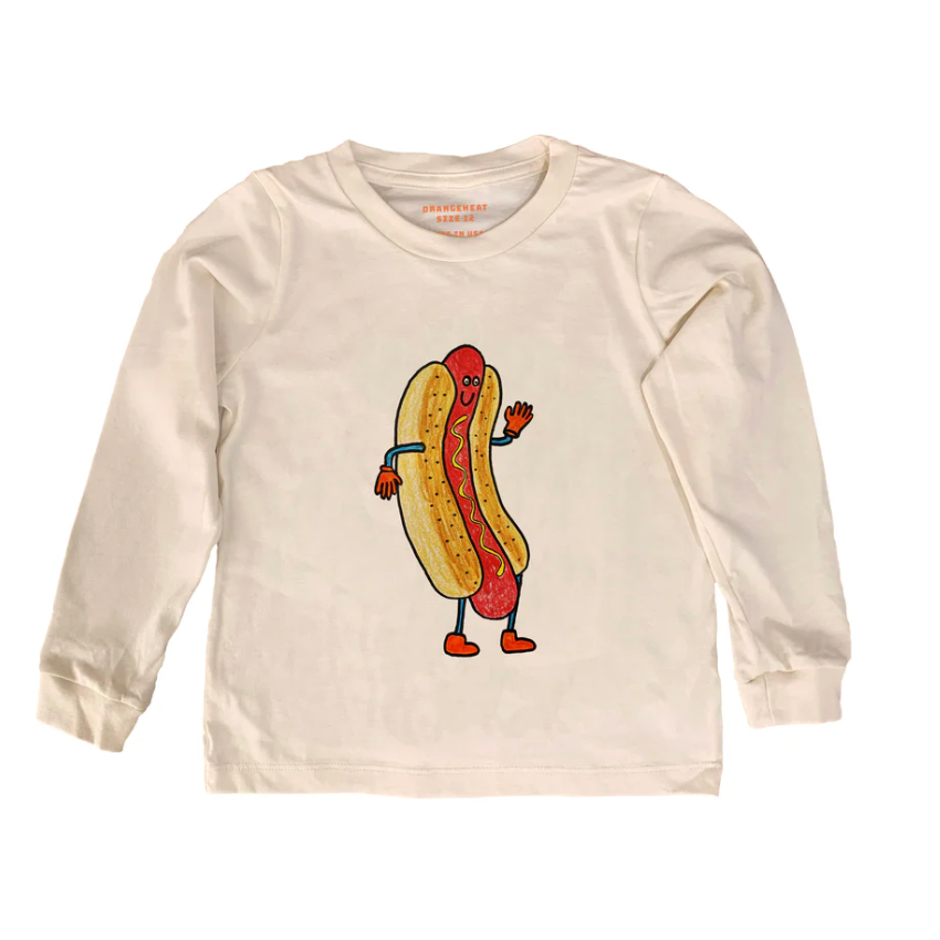 Organic Hot Dog Tee L/S|9557