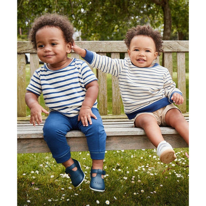 Willie Baby T-Shirt, Navy Stripe|10511