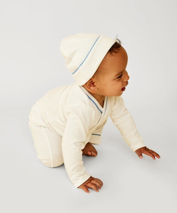 Crossbody One-Piece, Blue Piping|9449