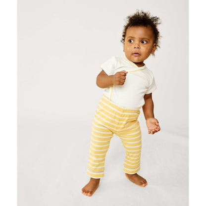 Crossbody Short Sleeve One-Piece - Yellow Piping|9501