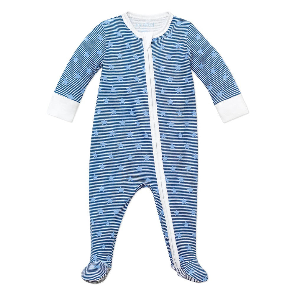 Stars & Stripes Zip Baby Onesie|8828
