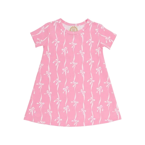 Polly Play Dress Short Sleeve-Bell Court Bows-Hot Pink|12752