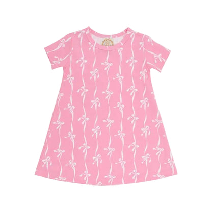 Polly Play Dress Short Sleeve-Bell Court Bows-Hot Pink|12752