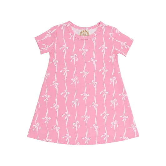 Polly Play Dress Short Sleeve-Bell Court Bows-Hot Pink|12752