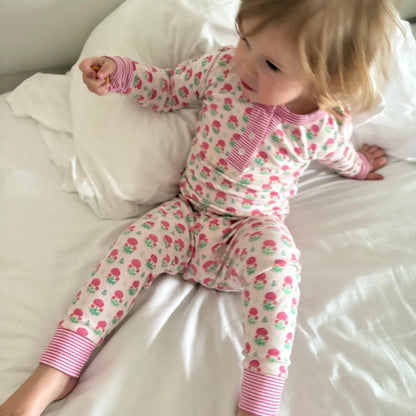 Geranium Block Two Piece Kids Henley|7391