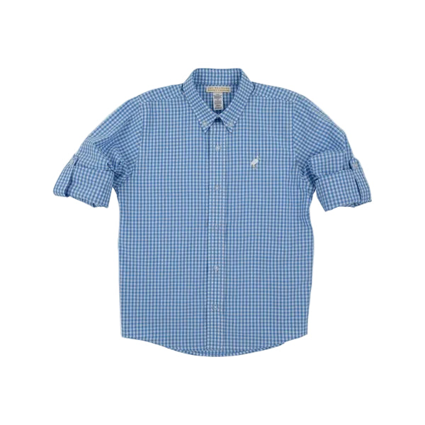 Dean's List Dress Shirt- Blue Gingham|12729
