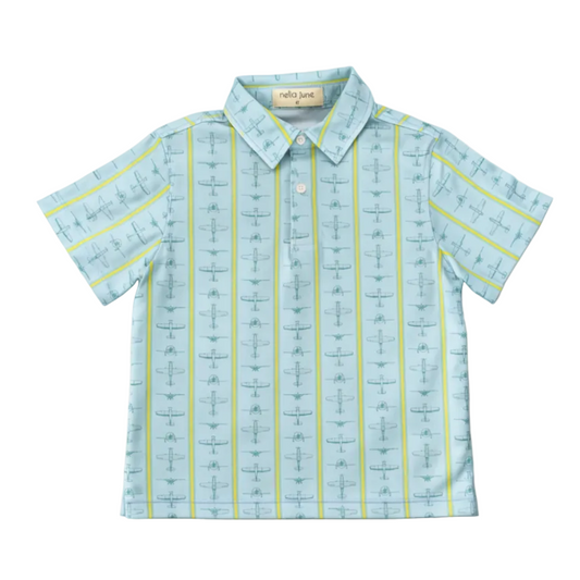 Boys' Performance Polo in Airplanes|11281