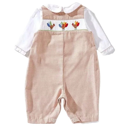 Baby Hand Picture Smoked Turkey Coverall|13321
