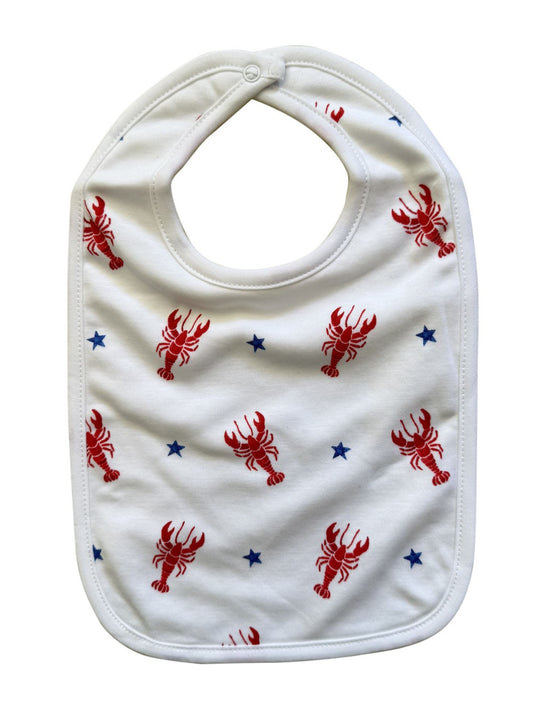 Lobsters + Stars Baby Bib|10027