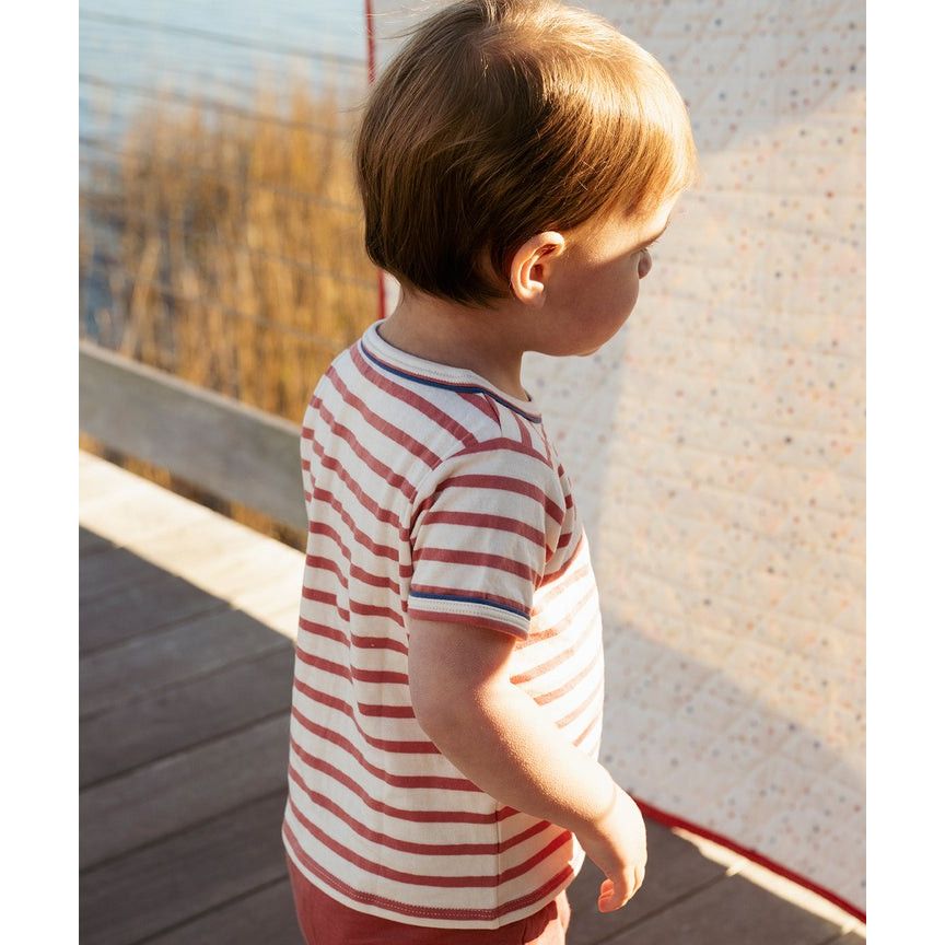 Willie Baby T-Shirt, Nautical Red Stripe|6821