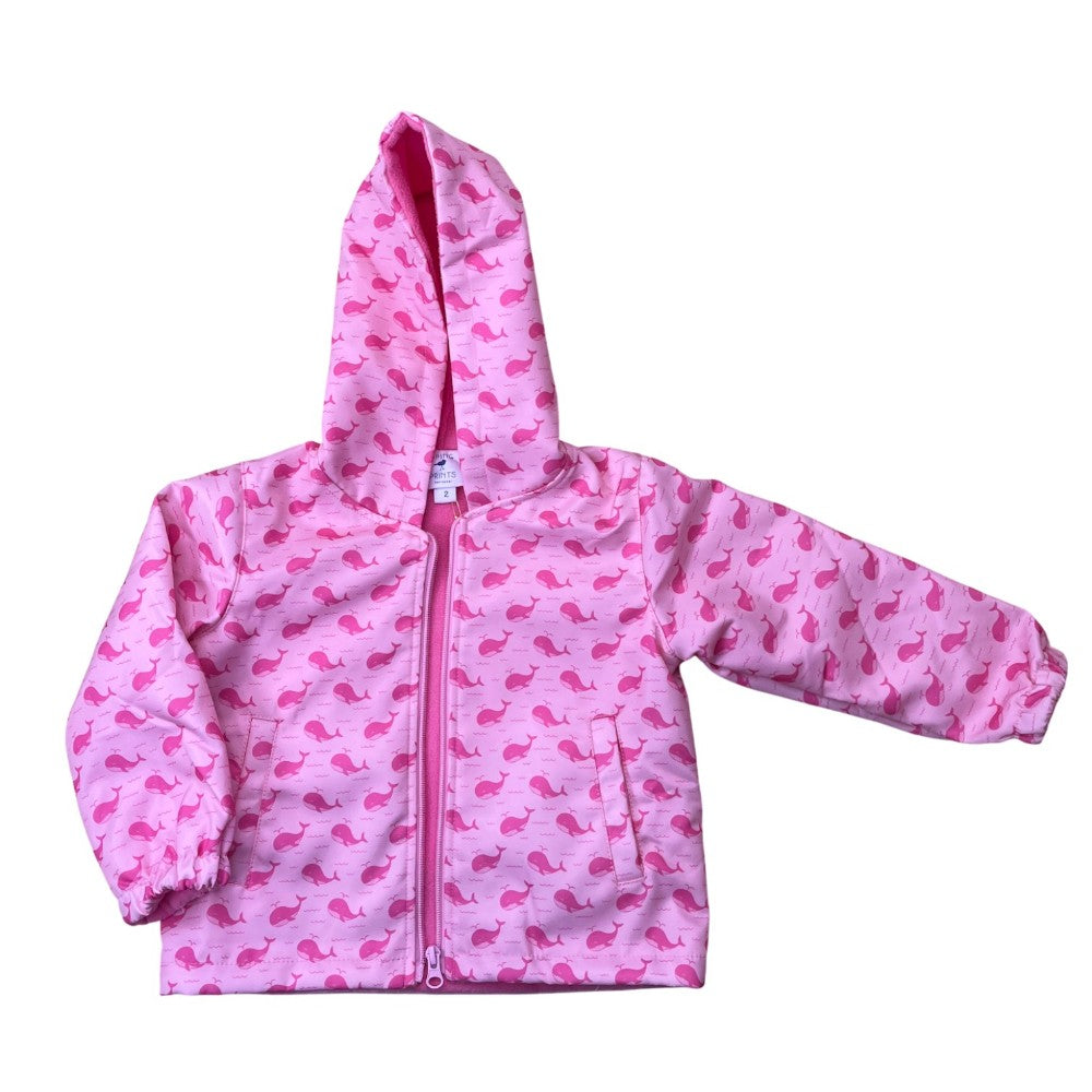 Pink Whale + Waves Raincoat|10508