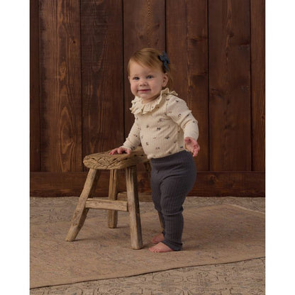 Ruffle Collar Bodysuit Natural Ditsy