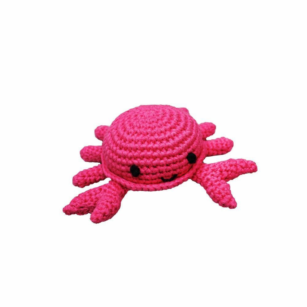 Crochet Crab Rattle- MAGENTA|13313