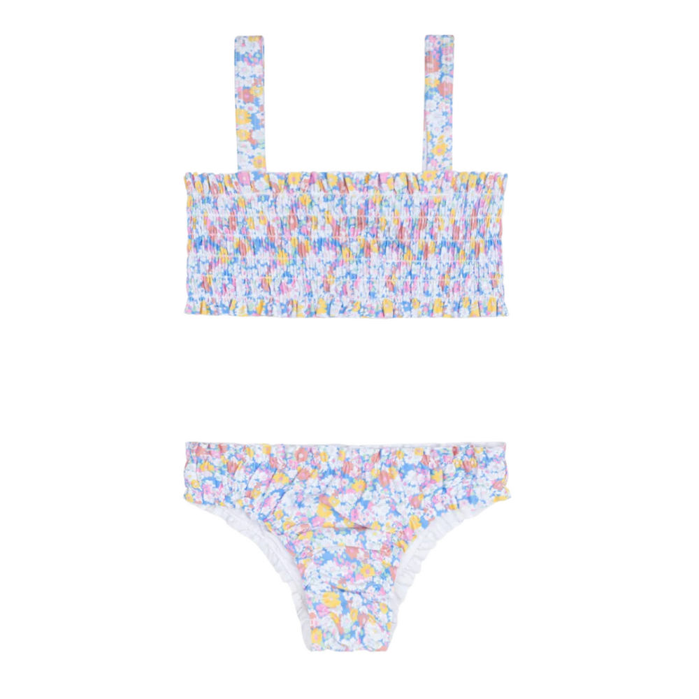 Girls jasmine blossom smocked bikini|11495