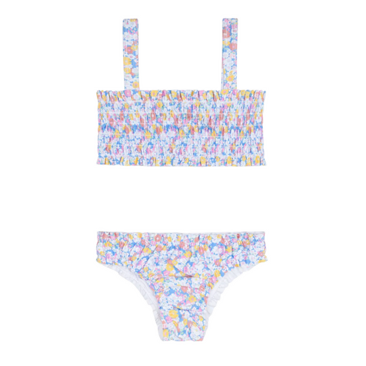 Girls jasmine blossom smocked bikini|11495
