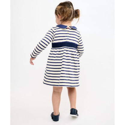 Marie Clare Baby Dress, Navy Stripe|9249