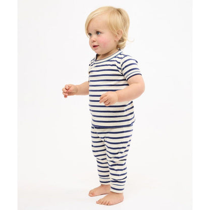 Willie Baby T-Shirt, Navy Stripe|10513