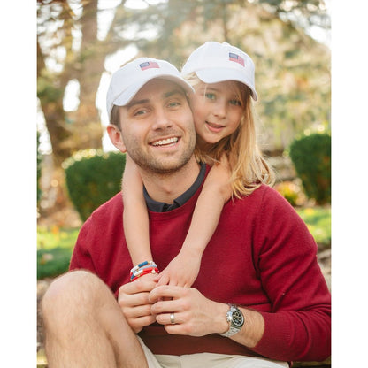 Adult American Flag Baseball Hat- white|8304