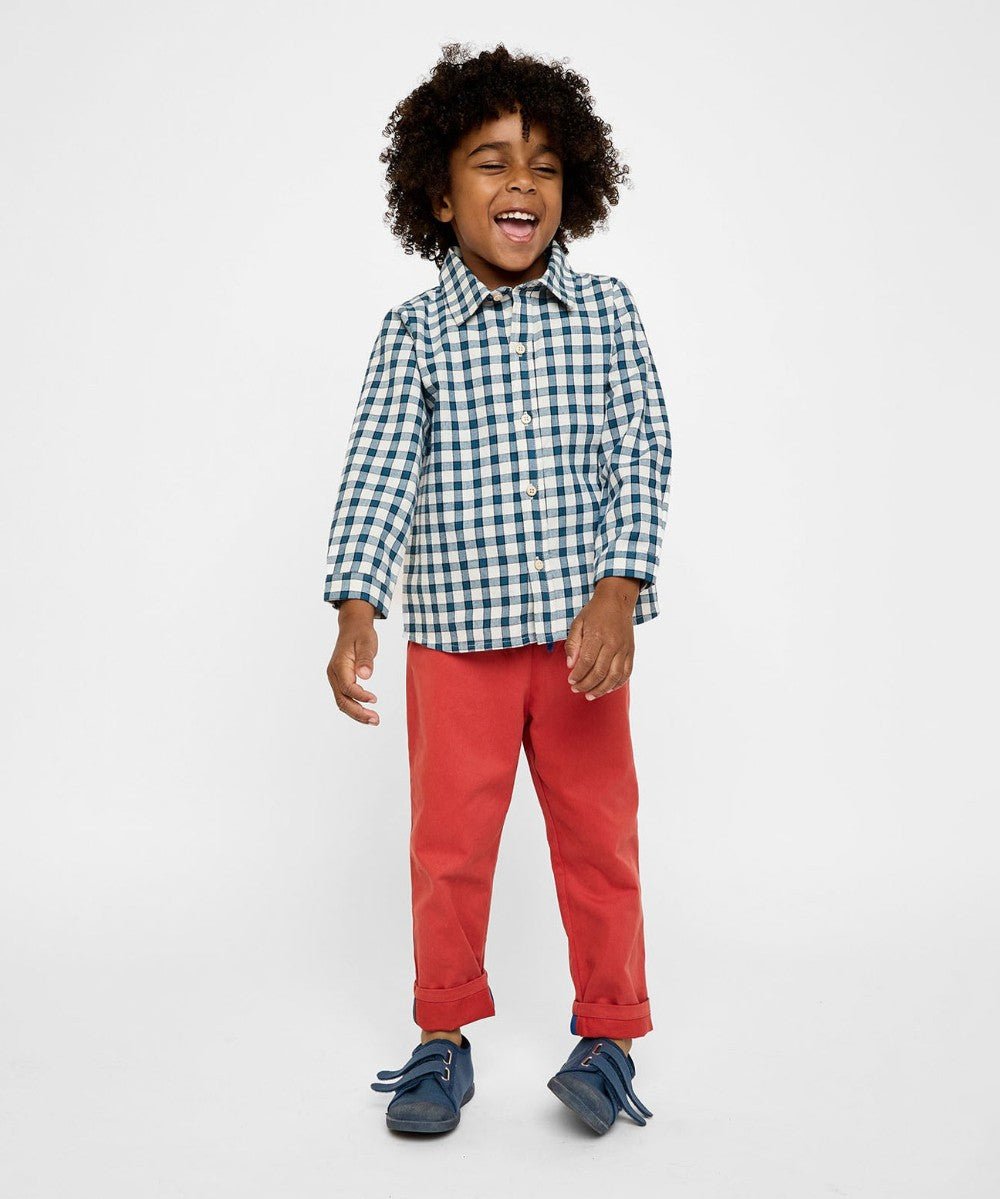 Jeffie Shirt, Blue Picnic Check|9055