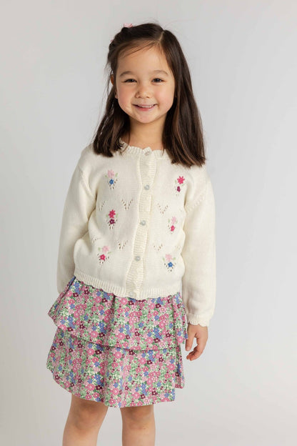 Floral Knit Skirt|12888