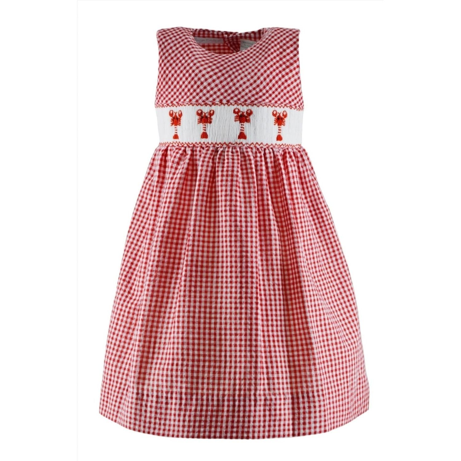 Lobster Seersucker Dress Red|11591