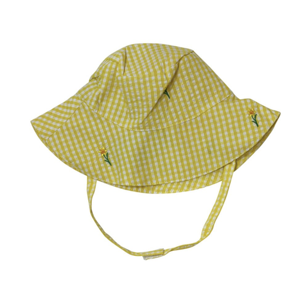Yellow Gingham SS Daffodil Bucket Hat|8018