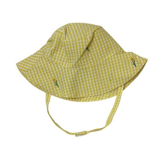 Yellow Gingham SS Daffodil Bucket Hat|8018