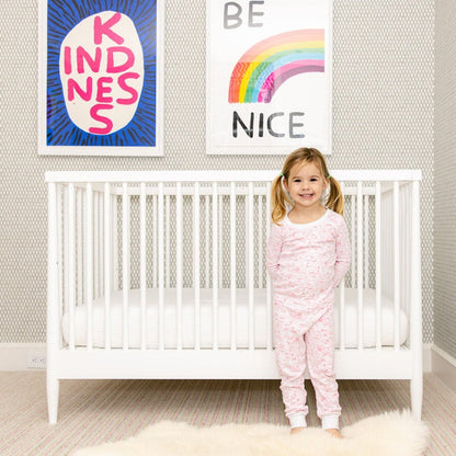 Nantucket Two Piece Kids Pajamas - Peony Pink|7367