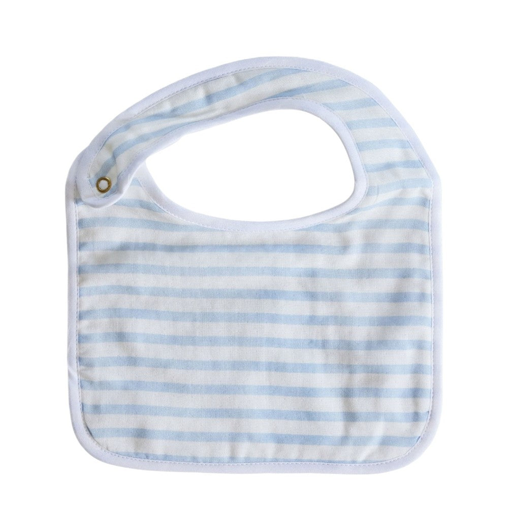 Blue & White Striped Bib|10387