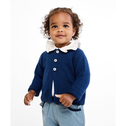 Hen Baby Shirt, Vanilla Piping|9462