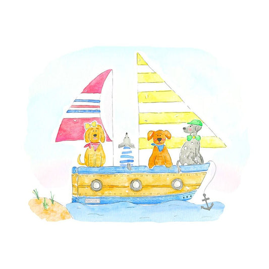 Dog Boat: Anchor Print