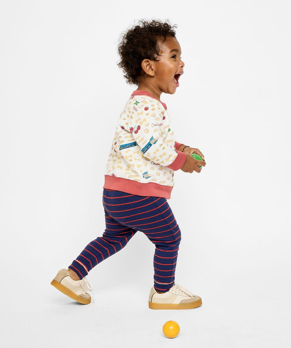 Andy Baby Legging, Navy Fine Stripe|9092