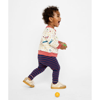 Andy Baby Legging, Navy Fine Stripe|9092