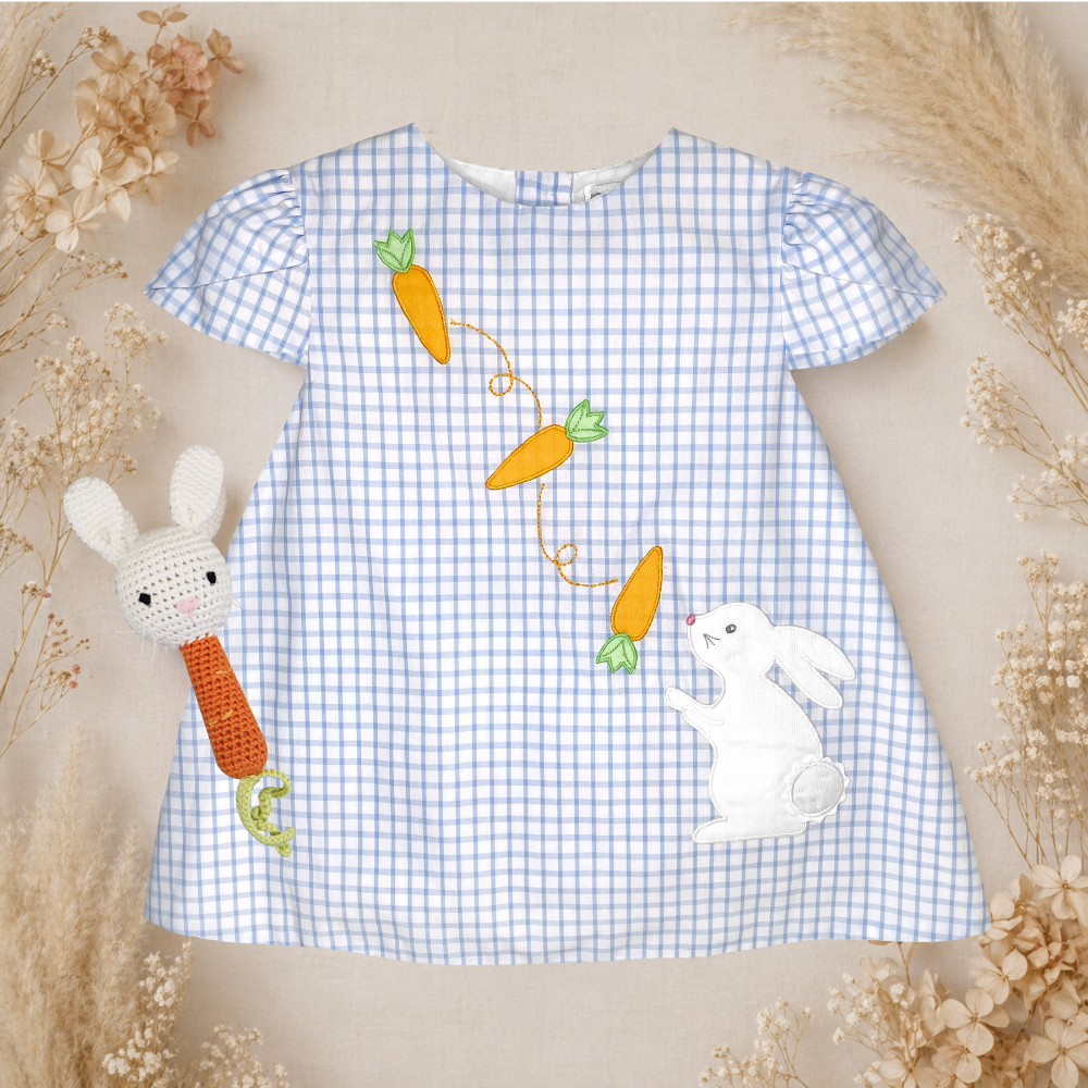 Dress with Easter Appliques and Petal Sleeves|13316