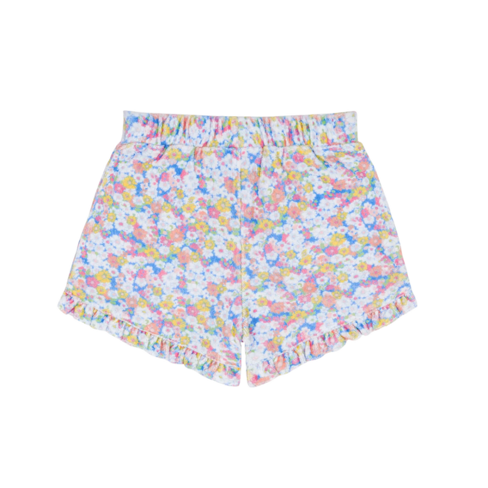 Girls jasmine blossom french terry ruffle short|11438