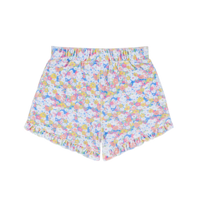 Girls jasmine blossom french terry ruffle short|11438