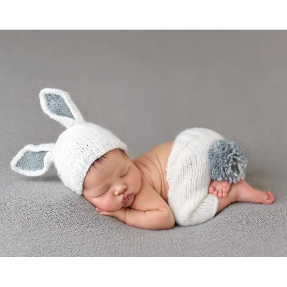 newborn set bunny hat and pant|9760