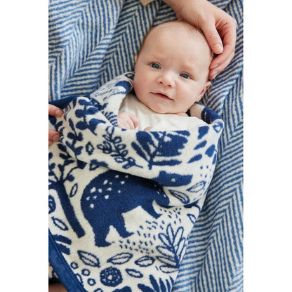 Whimsical Woods Mini Navy Blanket|10226