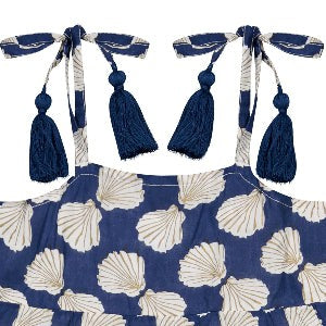 Belle Sundress-Shell Beach Navy|11753