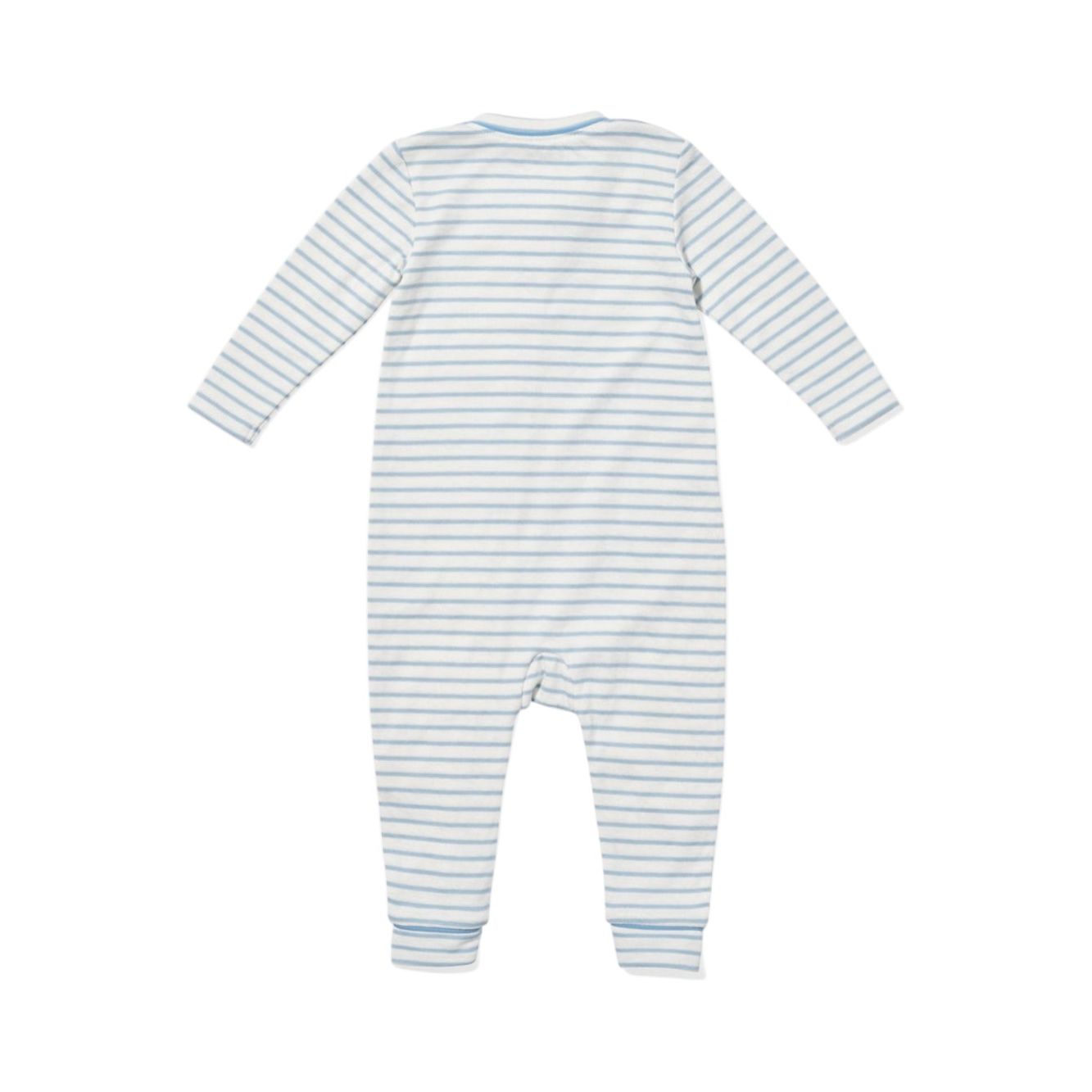 Ziggy Zip Romper, Dusty Blue Mini Stripe|10767