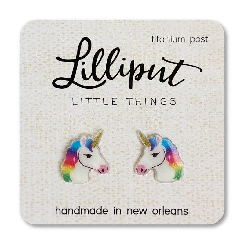Rainbow Unicorn Earrings|11086
